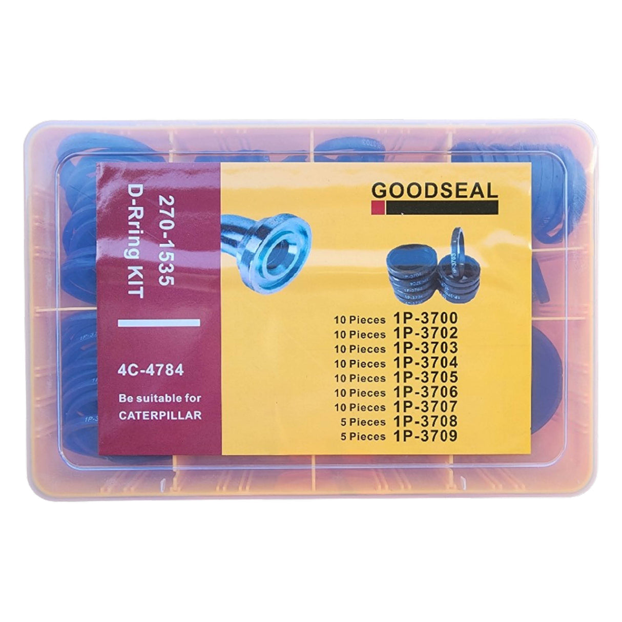 Caterpillar 4C-4784 D-Ring Kit – 80pc Hydraulic Flange Seal Set