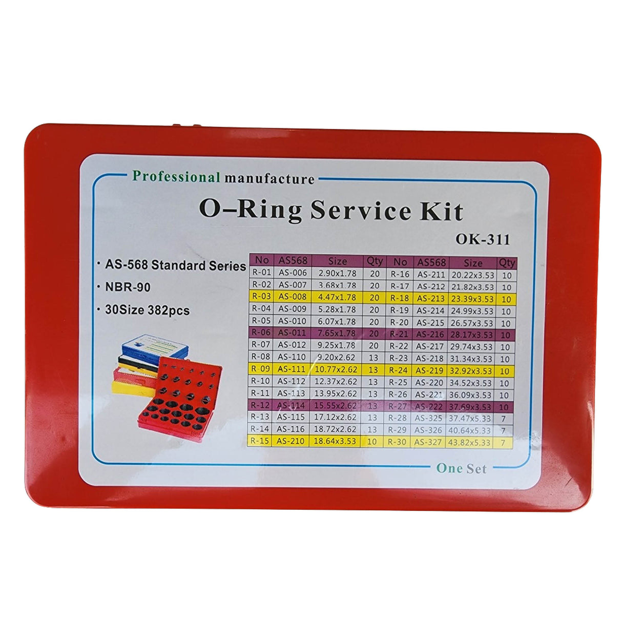 Imperial O-Ring Kit – 382pc Hydraulic & Workshop Seal Set