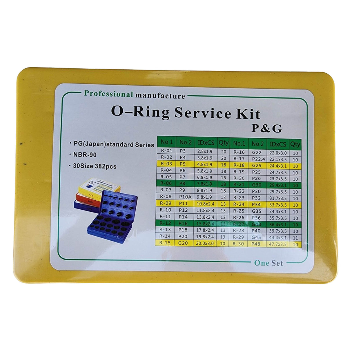 Metric O-Ring Kit – 382pc Hydraulic & Workshop Seal Assortment