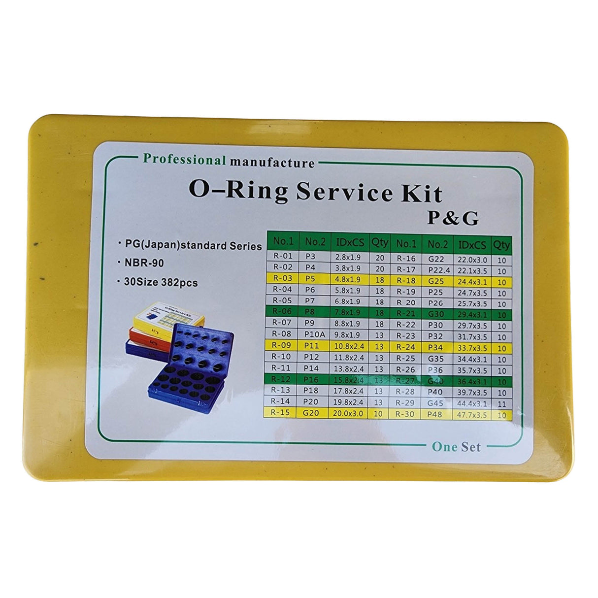 Metric O-Ring Kit – 382pc Hydraulic & Workshop Seal Assortment