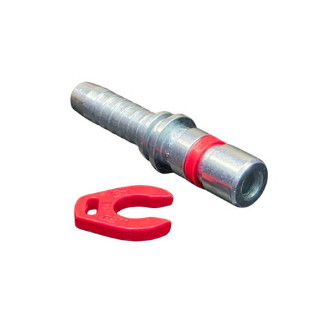 WEO male plug-in two-piece crimp tail hydraulic fitting for quick connect systems made from zinc-plated steel