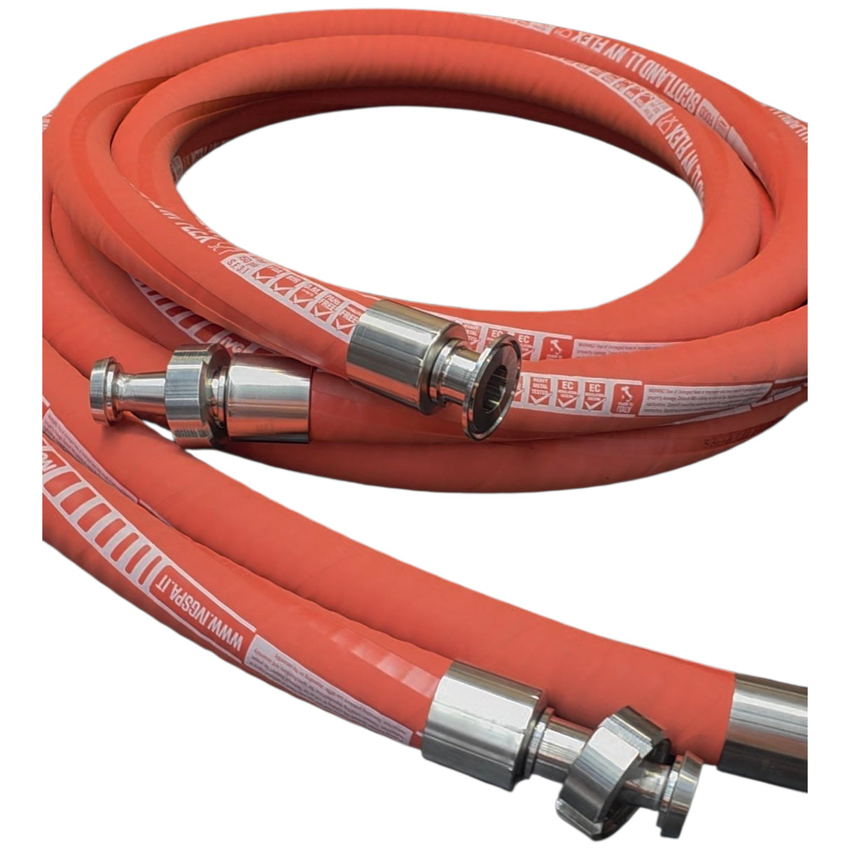 Custom Ice Cream Transfer Hose Kit – 3 Hose Assembly with DIN & Tri-Clamp