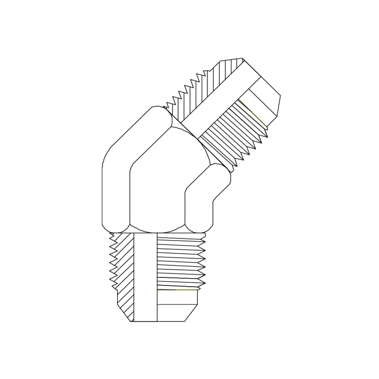 JCM-JCM45 - JIC Male x JIC Male 45° Elbow