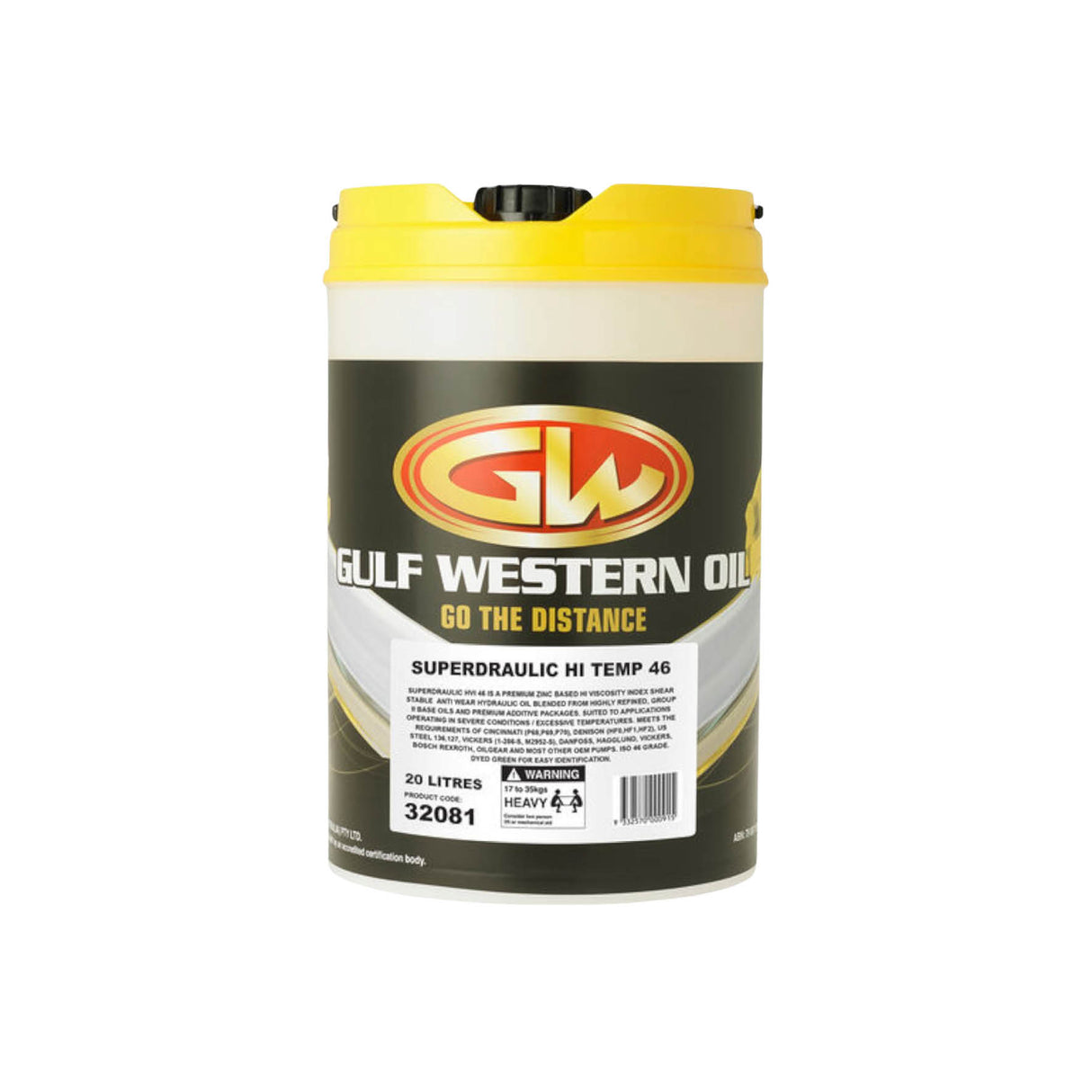 Gulf Western Superdraulic ISO 46 Hydraulic Oil (20 Litre)