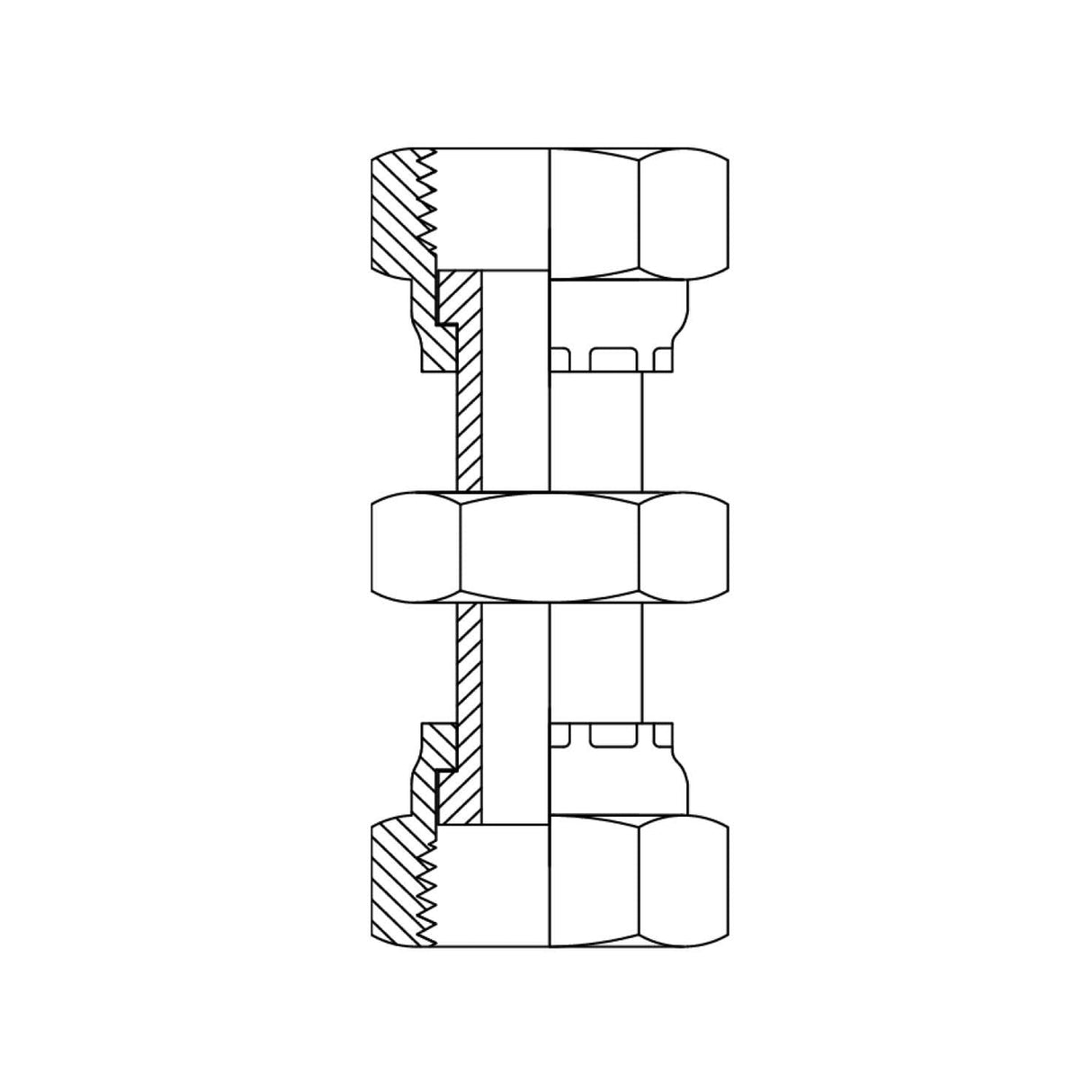 ORFS Female Swivel × Female Swivel | Hydraulic Adaptor | Tas Hose