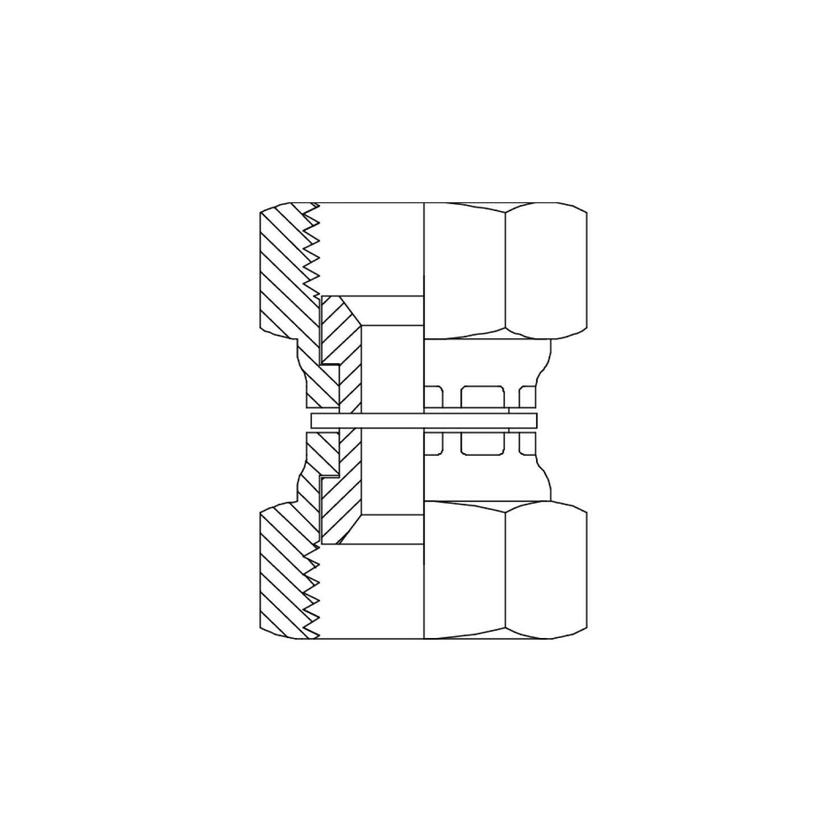 JCFX-JCFX - JIC Female Swivel x JIC Female Swivel