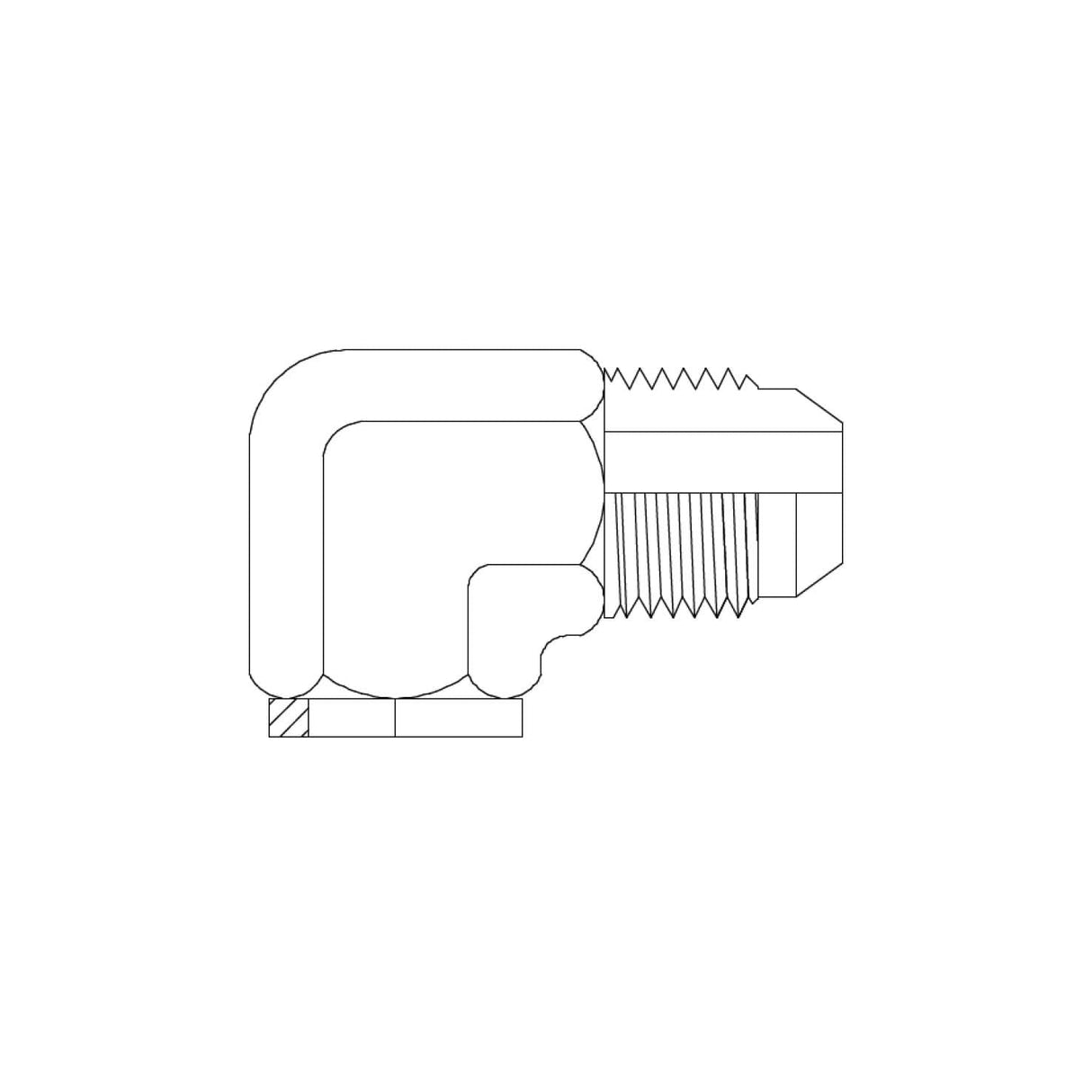 JIC Male × Tube Weld 90° Elbow | Hydraulic Adaptor | Tas Hose