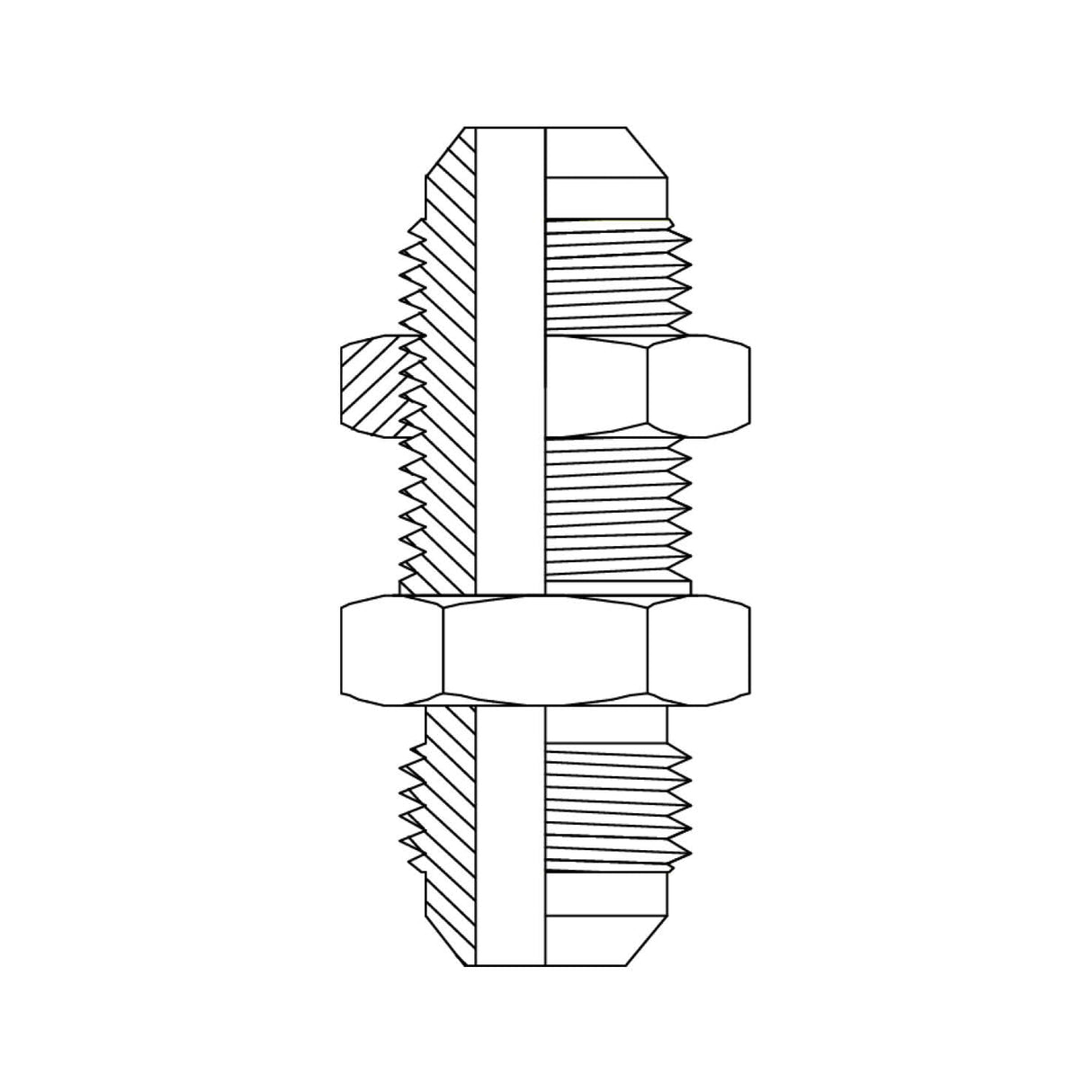 JCMB-JCM - JIC Male Bulkhead x JIC Male