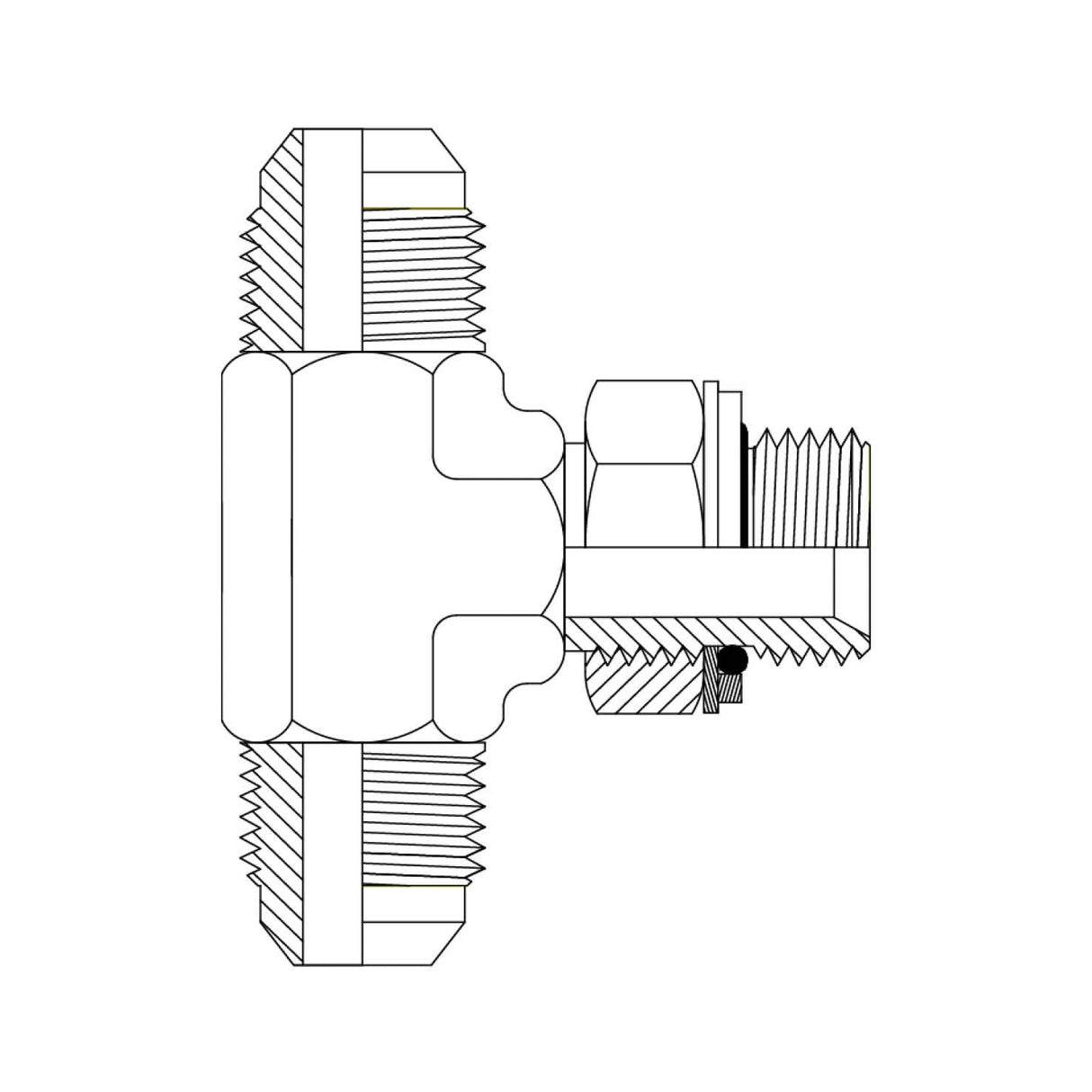 JIC Male × BSPP Male Branch Tee | Hydraulic Adaptor