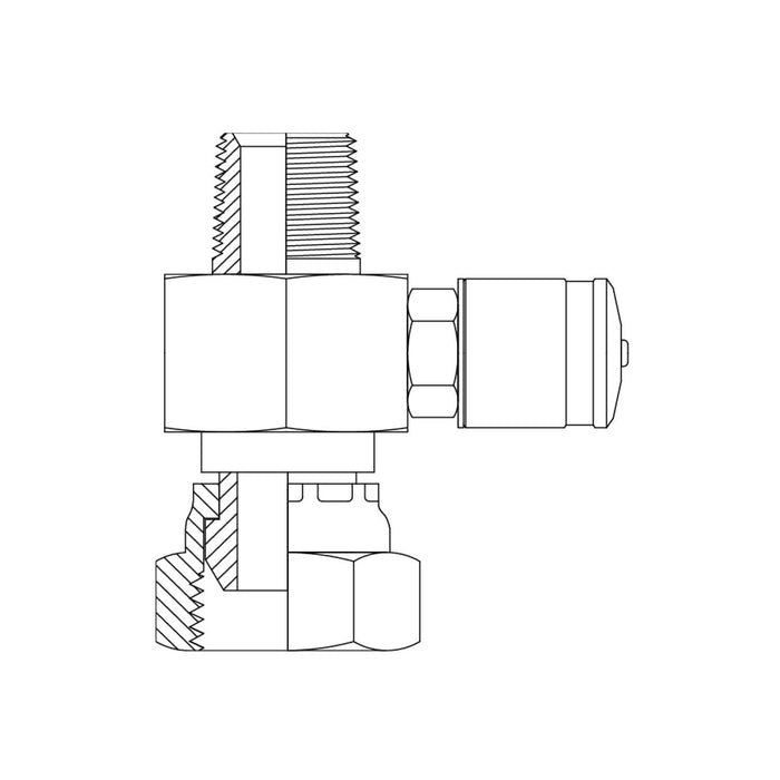 A9BT - BSPT MALE/FEMALE TEST POINT ADAPTOR (1/8" BSPP PORT)