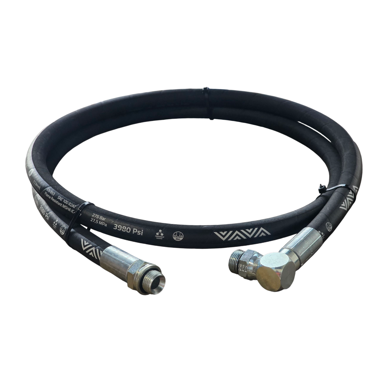 Auger Hose Kit – 2.2m 1/2" Vitillo 2SN with 7/8" UNO 90° x 1/2" BSPP