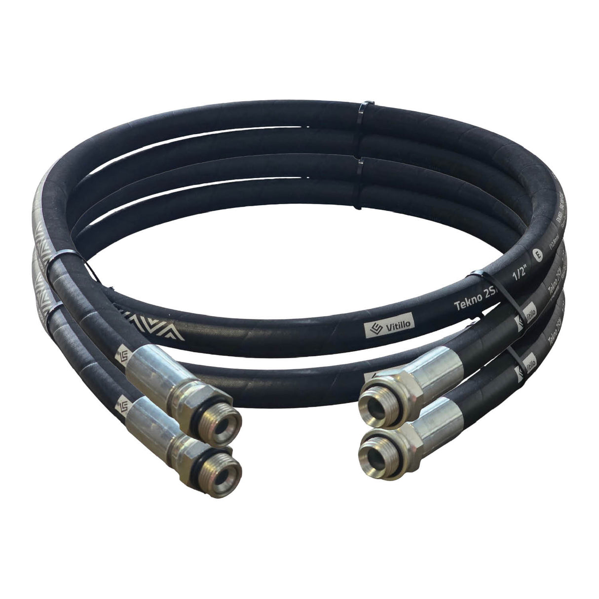 Auger Hose Kit – 2.2m 1/2" Vitillo 2SN with 7/8" UNO x 1/2" BSPP