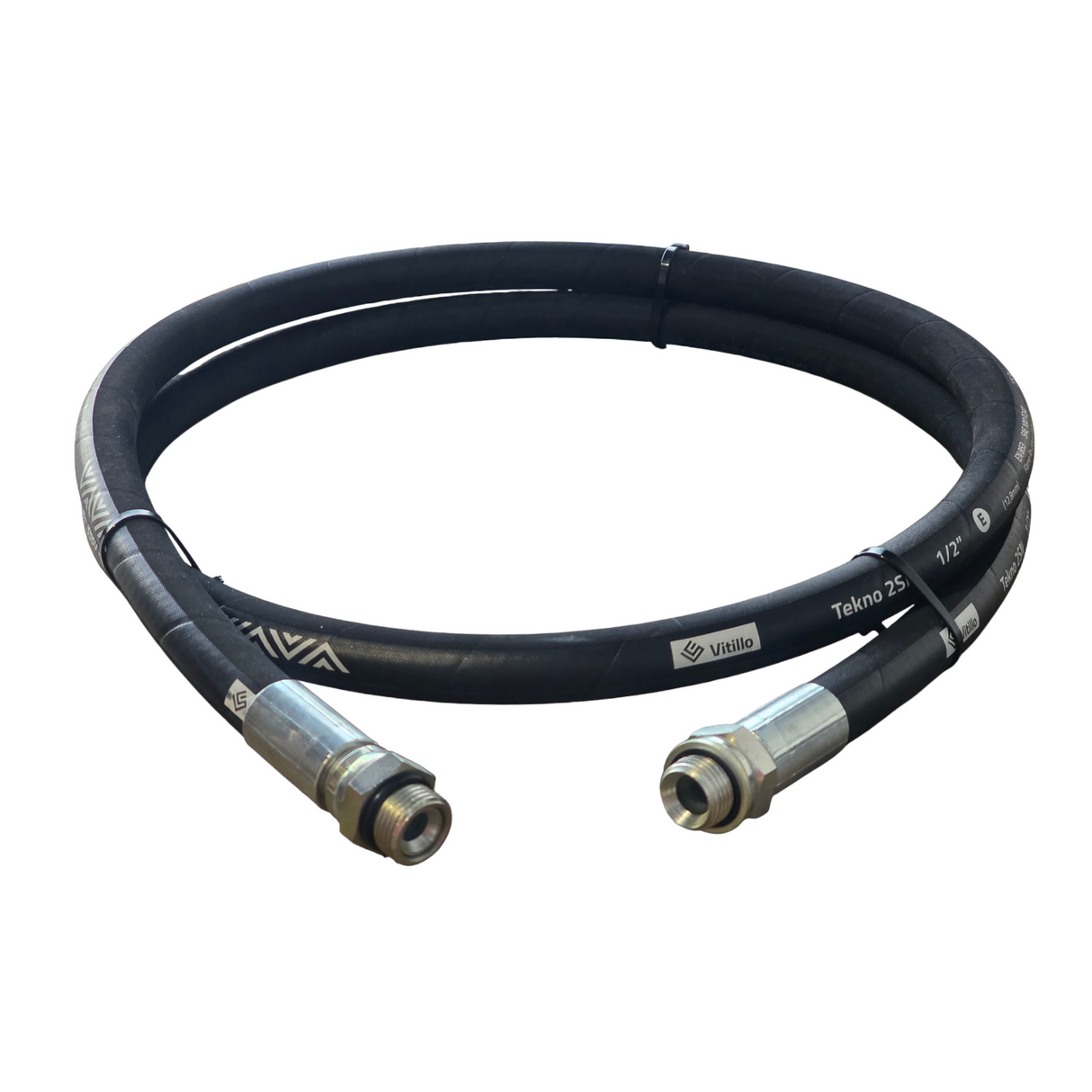 Auger Hose Kit – 2.2m 1/2" Vitillo 2SN with 7/8" UNO x 1/2" BSPP