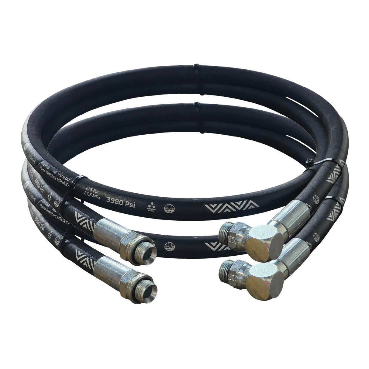 Auger Hose Kit – 2.2m 1/2" Vitillo 2SN with 7/8" UNO 90° x 1/2" BSPP