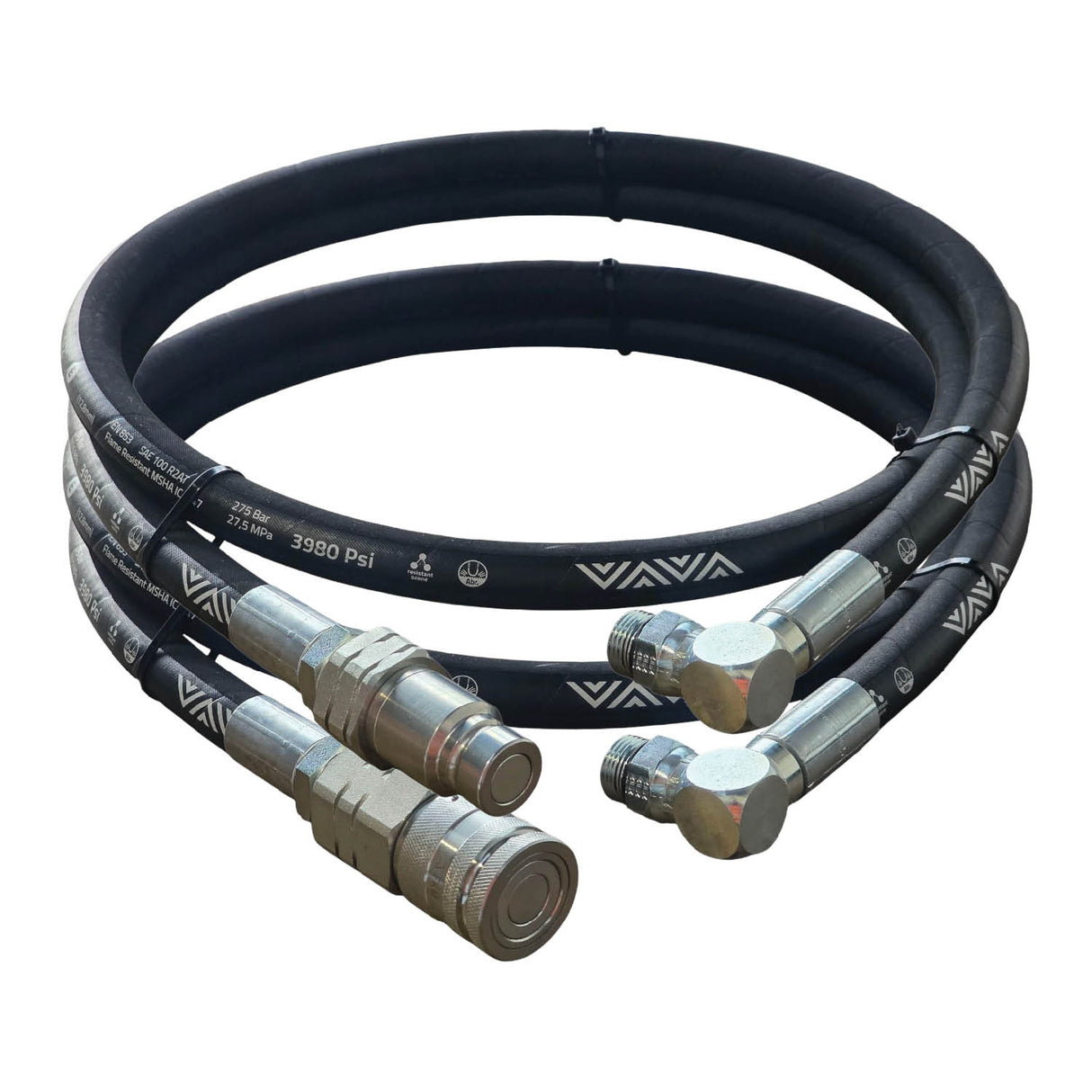 Auger Hose Kit – 2.2m 1/2" Vitillo 2SN with 7/8" UNO 90° x 1/2" BSPP