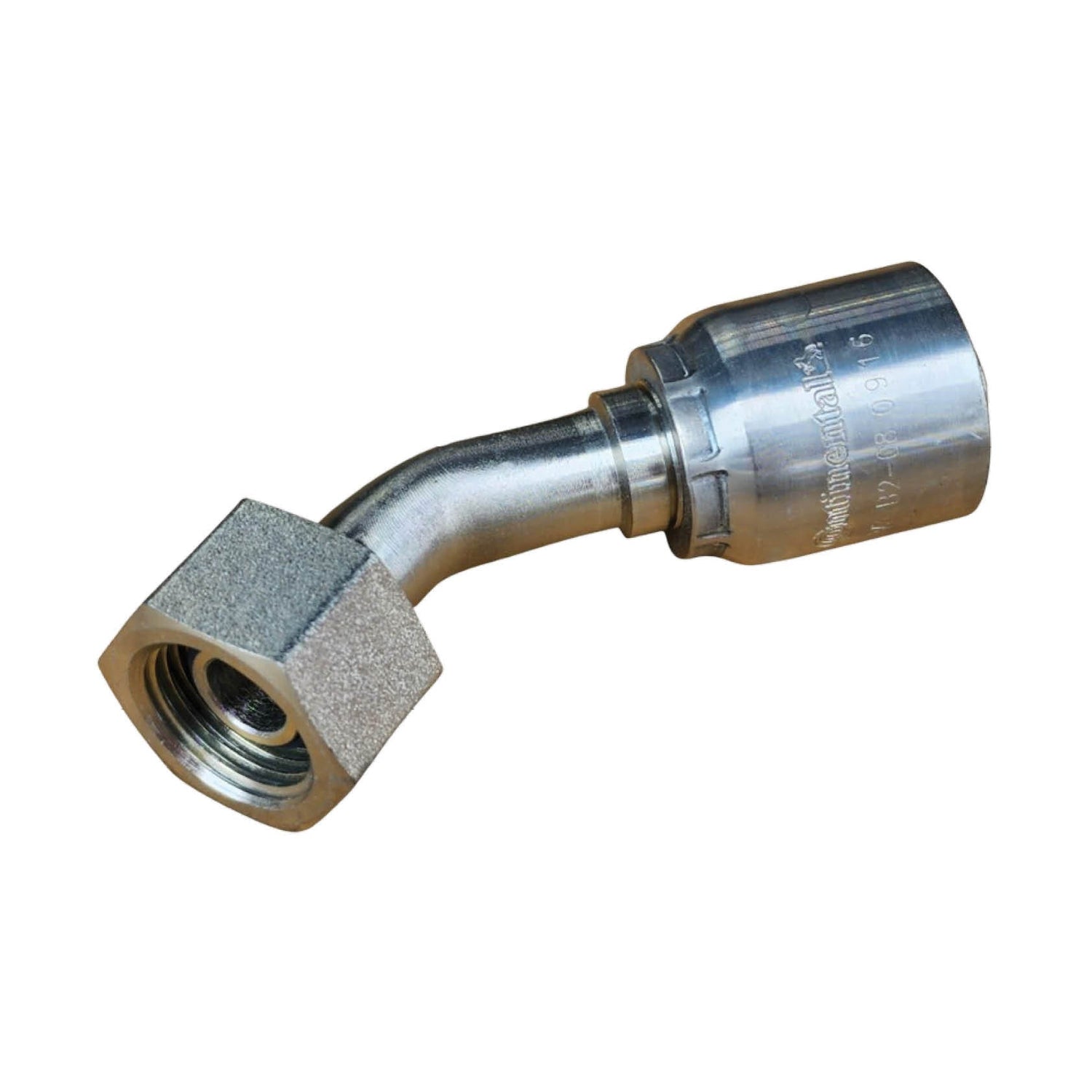 B2-BPFX45 BSPP Female Swivel 45° One-Piece Crimp Fitting