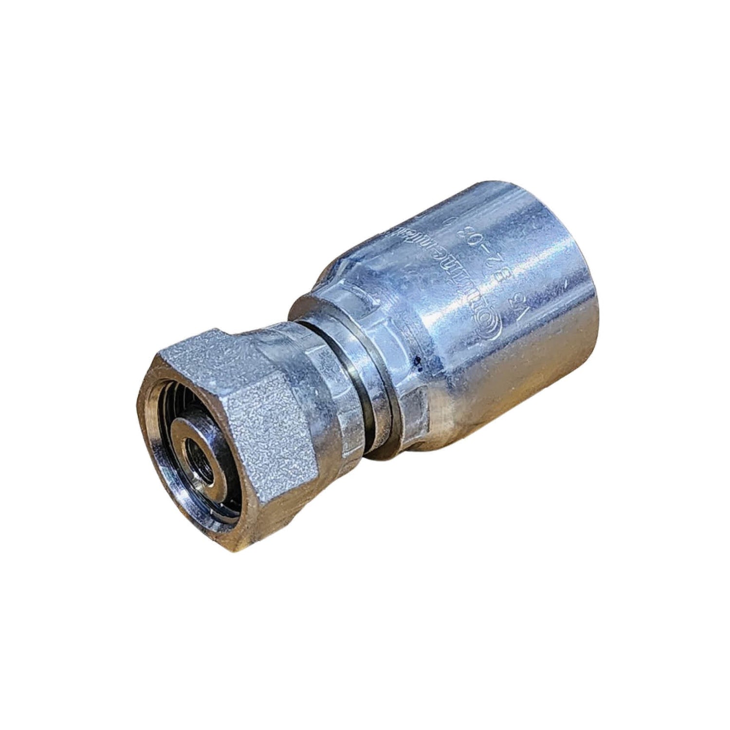 B2-DHFX DIN Metric Heavy Female Swivel One-Piece Crimp Fitting