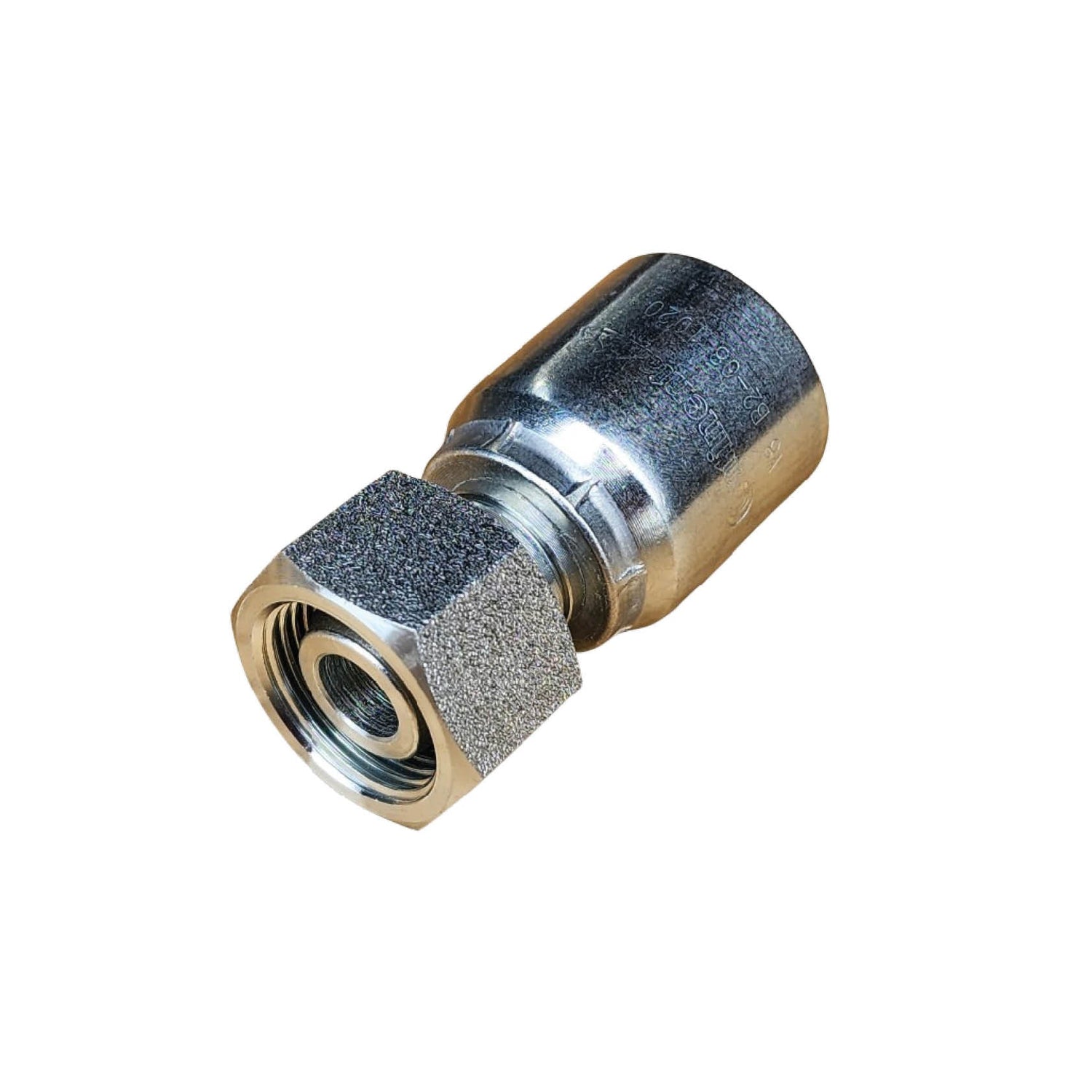 B2-DLFX DIN Metric Light Female Swivel One-Piece Crimp Fitting