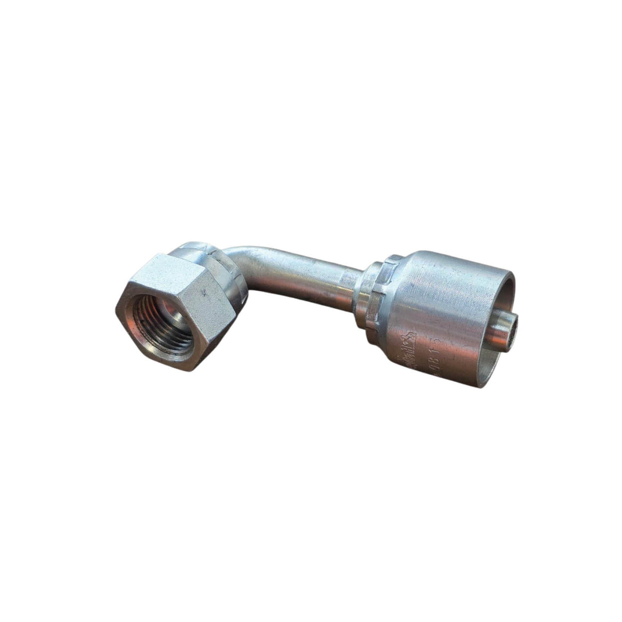 B2-SFFX90 SAE 45° Flare Female Swivel 90° One-Piece Crimp Fitting