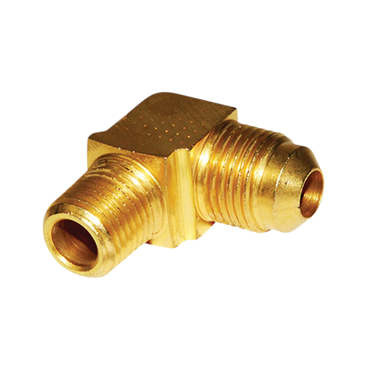 #8 Brass SAE 45° Flare x NPT Male 90° Elbow