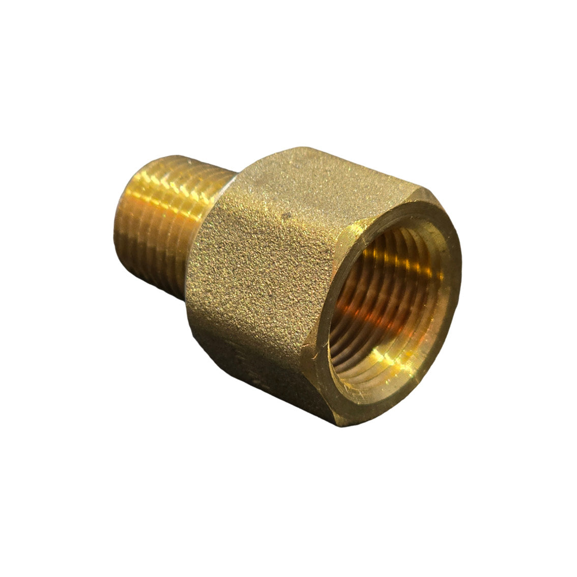 BRASS FEMALE/MALE ADAPTOR - BSP FEMALE X NPT MALE