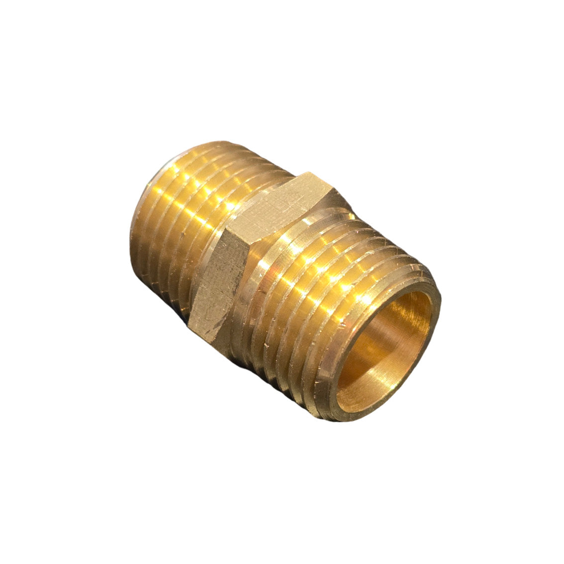 BRASS HEX NIPPLE BSPT