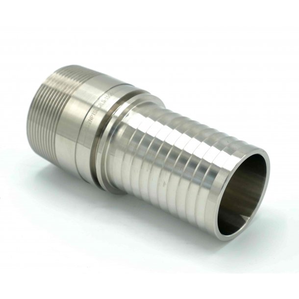 316 S/Steel King Crimp Tail - BSPT Male