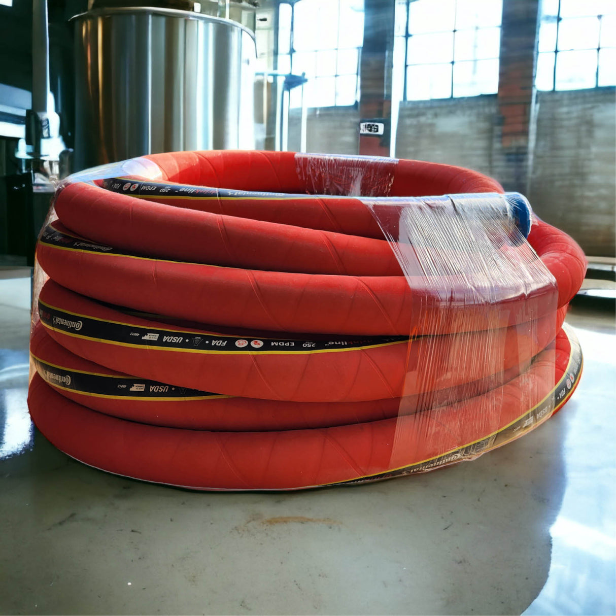 Continental Drinkline | Brewery Hose Assembly | 1.5" Tri-Clamp Crimped Ends