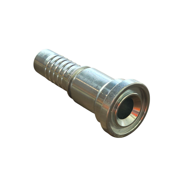 Code 61 flange two-piece crimp tail heavy-duty hydraulic fitting made from zinc-plated steel