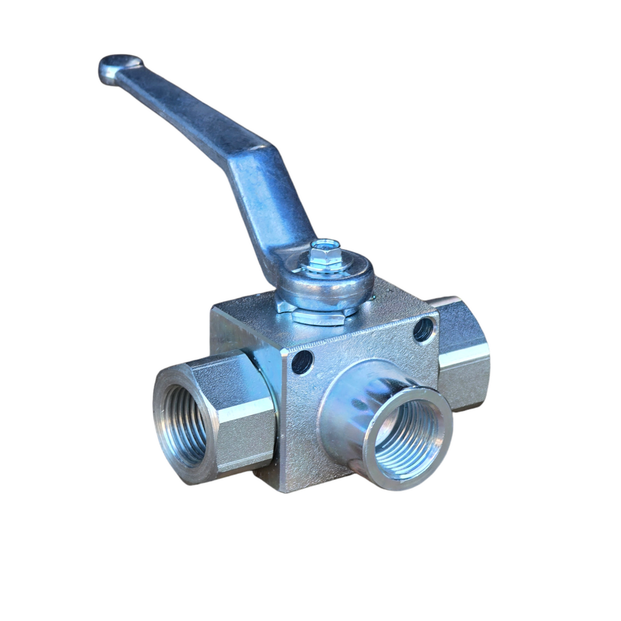 3-Way High Pressure BSP Ball Valve | Side Mounting Holes