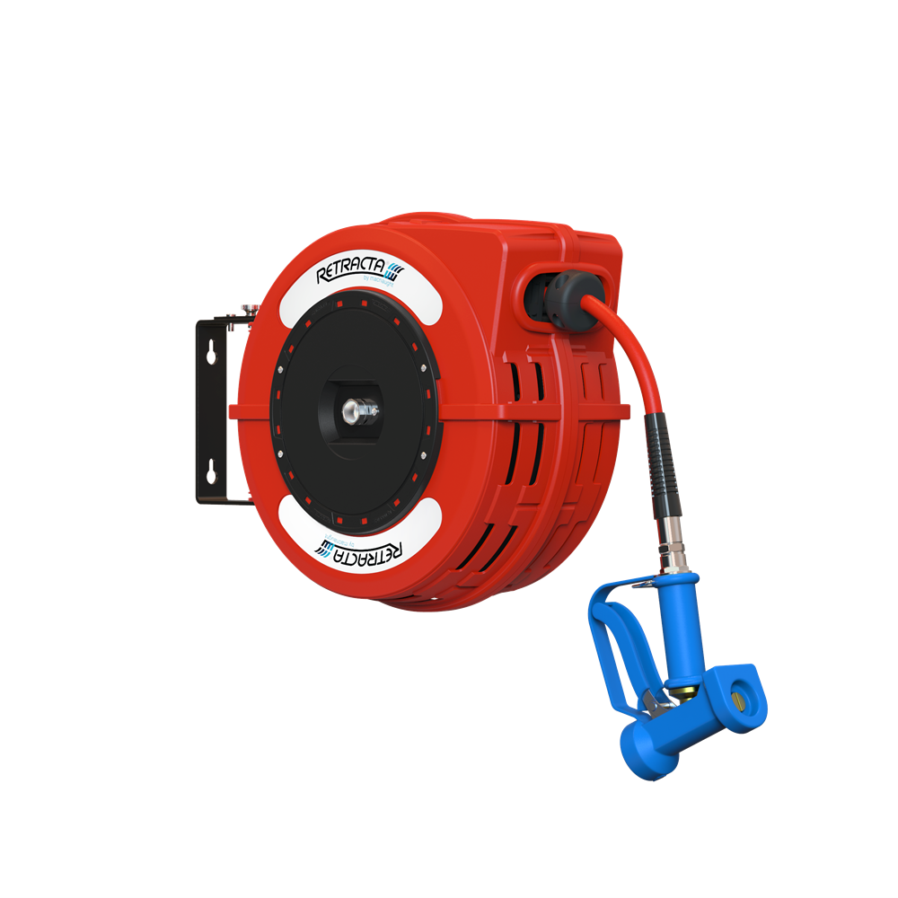 Retracta C1 Hose Reel (Red) - Hot/Cold Water Washdown