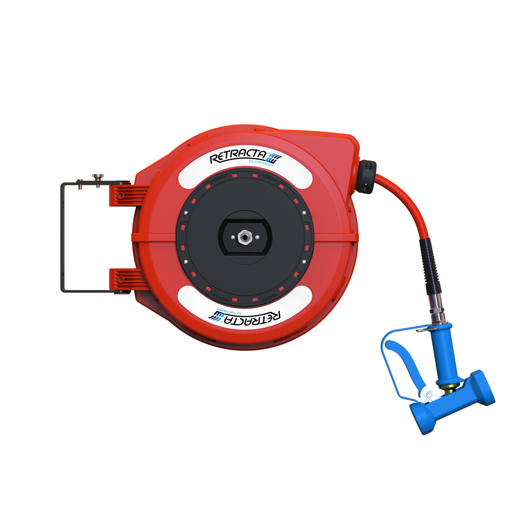 Retracta C1 Hose Reel (Red) - Hot/Cold Water Washdown