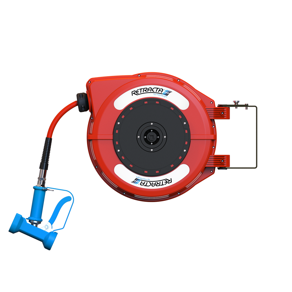 Retracta C1 Hose Reel (Red) - Hot/Cold Water Washdown
