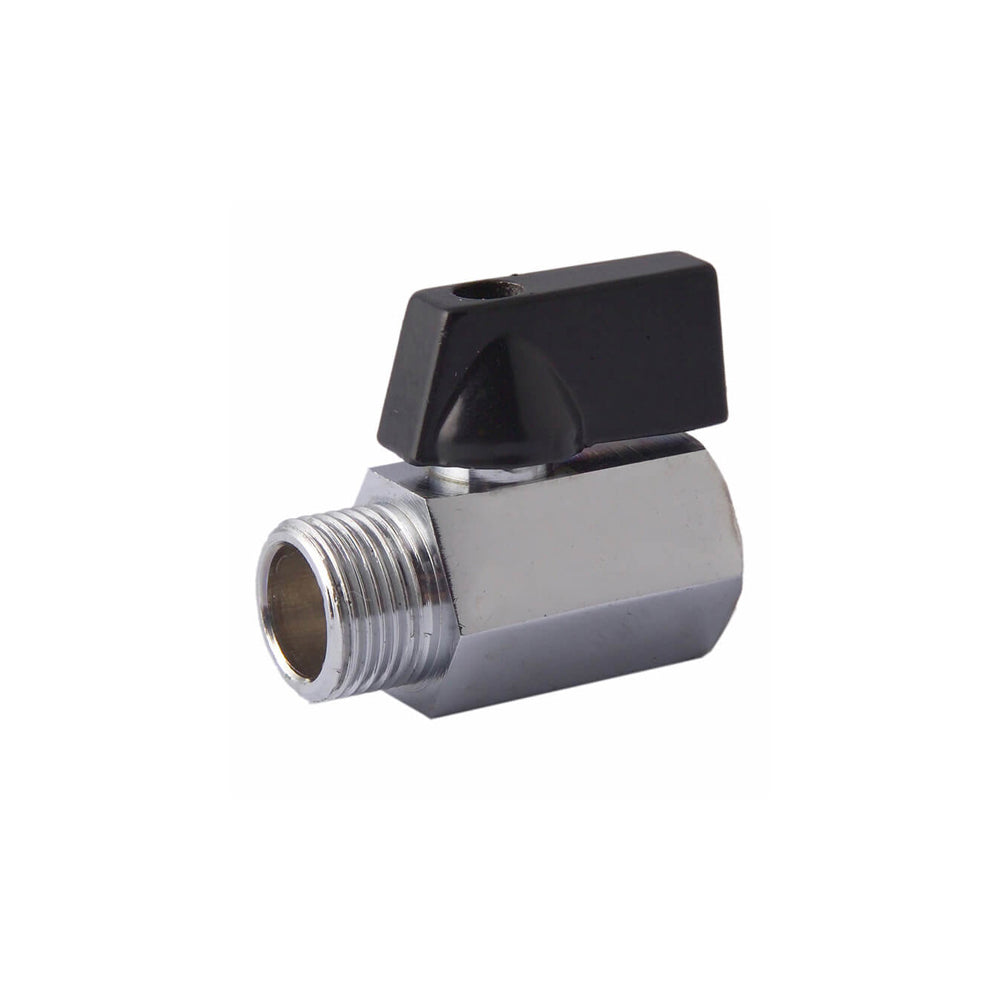 Mini Ball Valve - Chrome Plated Brass | M/F BSP