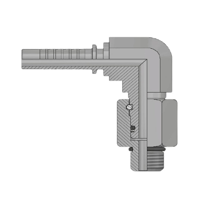 MOB90*SW - VITILLO ORB (UNO) MALE 90° ELBOW LIVE SWIVEL