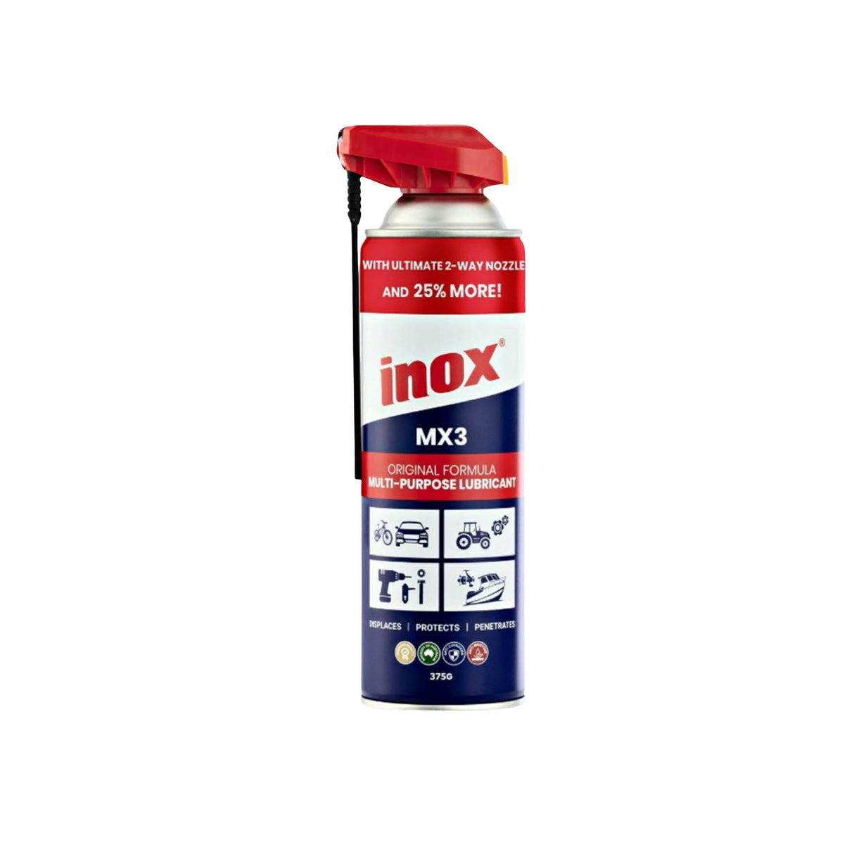 INOX MX3 LUBRICANT TWO-WAY STRAW 375G