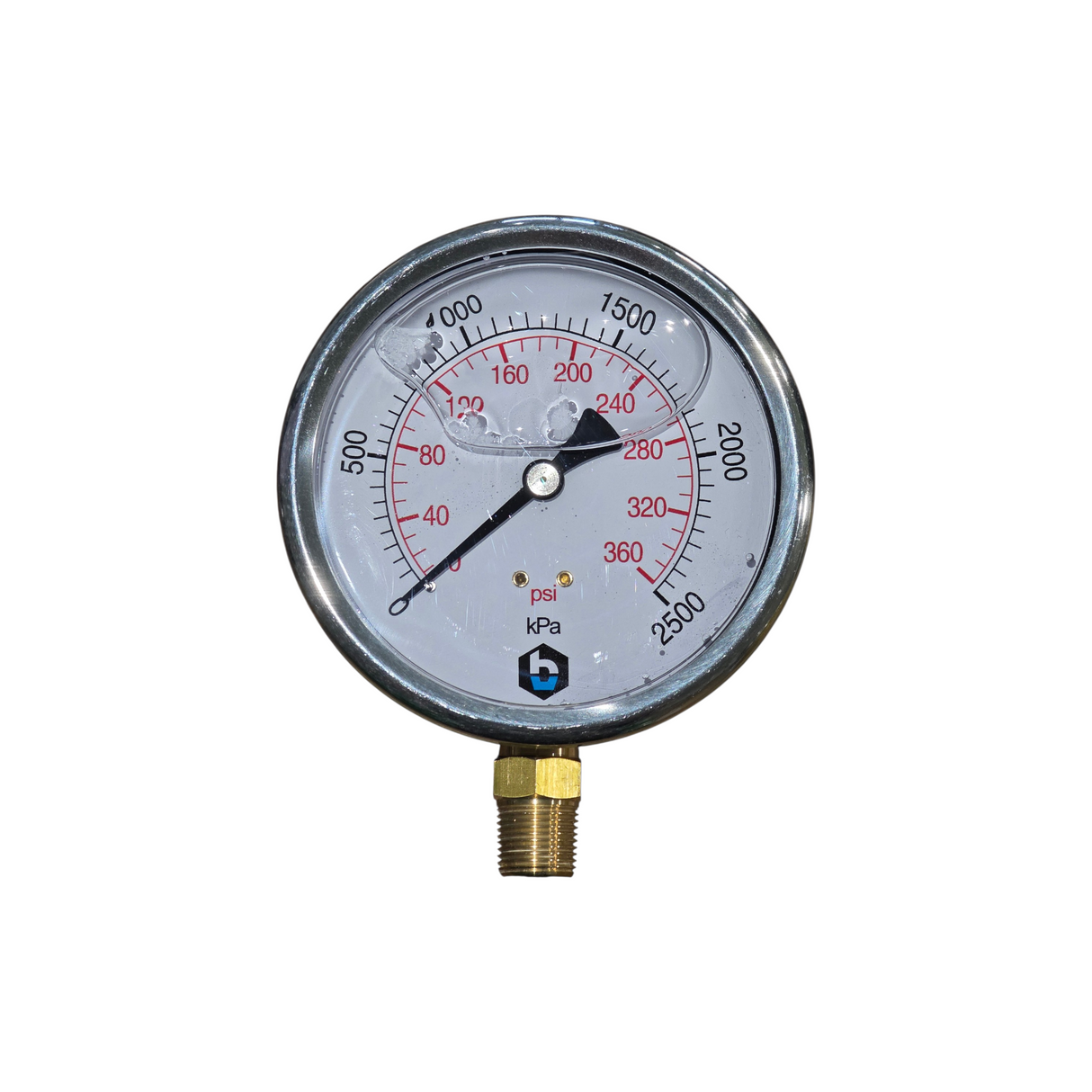 100mm Liquid Filled Pressure Gauge – 3/8" BSP Bottom Entry