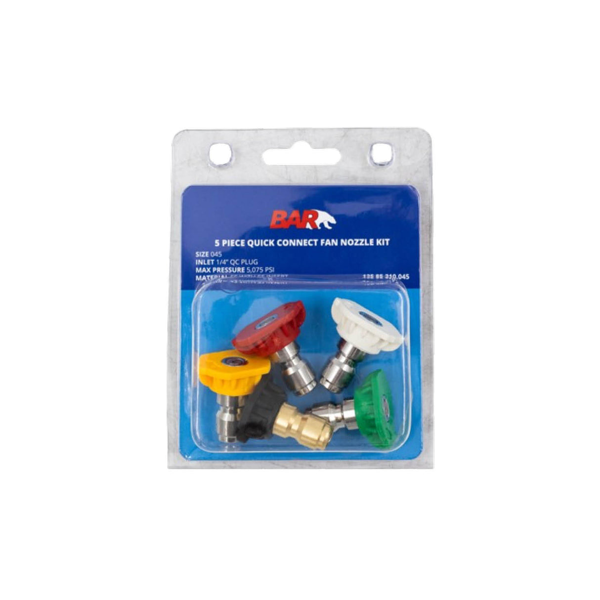 Quick Connect Pressure Washer Nozzles – 1/4″ QC (0°, 15°, 25°, 40°)