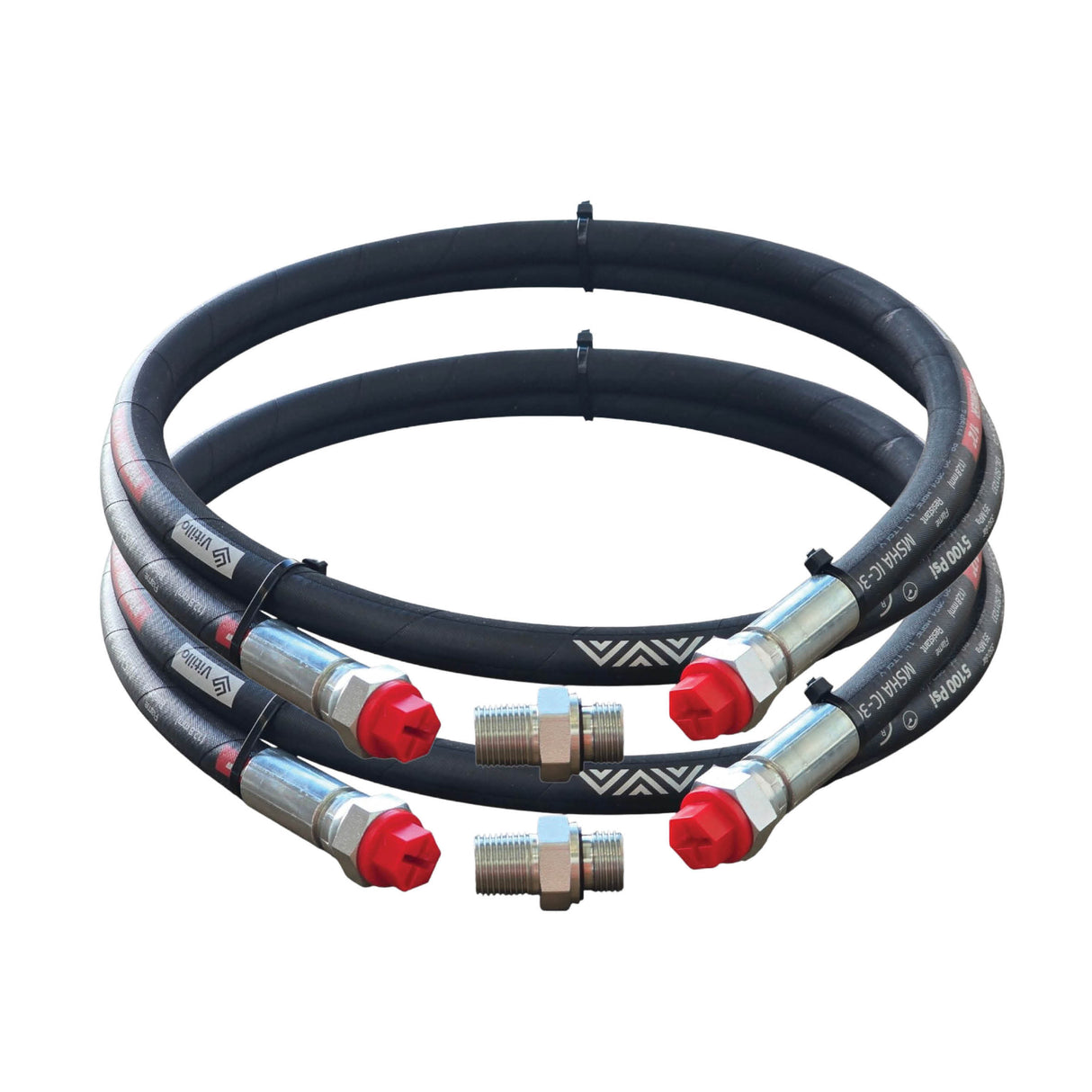 1/2" BSPP Male x Female Hose Kit – Rock Breaker & Auger Drive (Ready to Use)