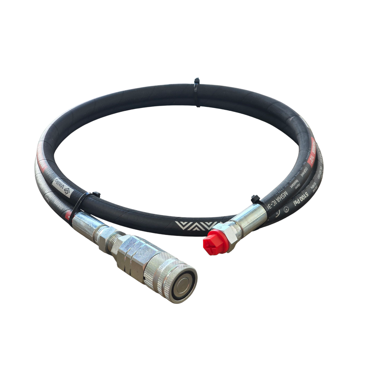 1/2" BSPP Male x Female Hose Kit – Rock Breaker & Auger Drive (Ready to Use)