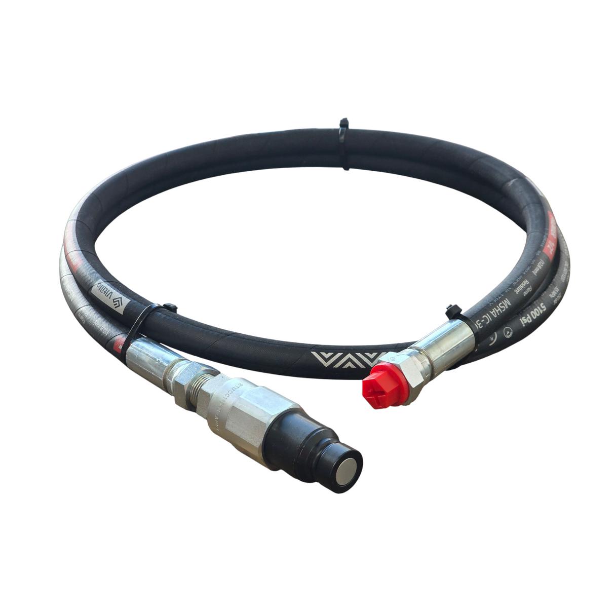 1/2" BSPP Male x Female Hose Kit – Rock Breaker & Auger Drive (Ready to Use)