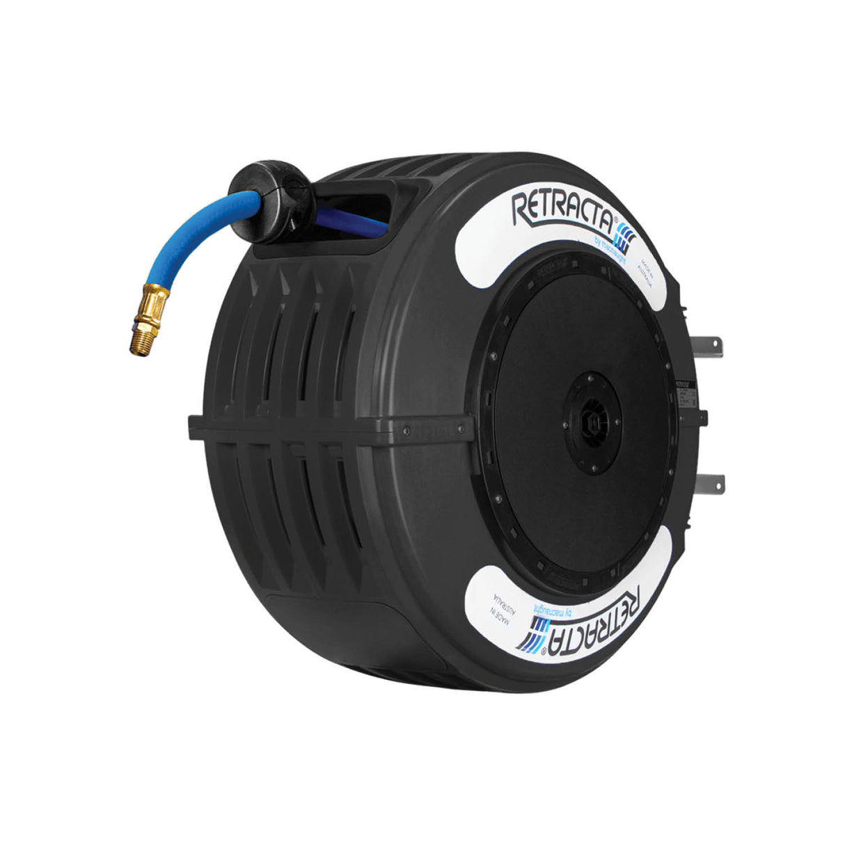 Retracta R3 Hose Reel – Black Case, Blue Hybrid Hose for Air/Water