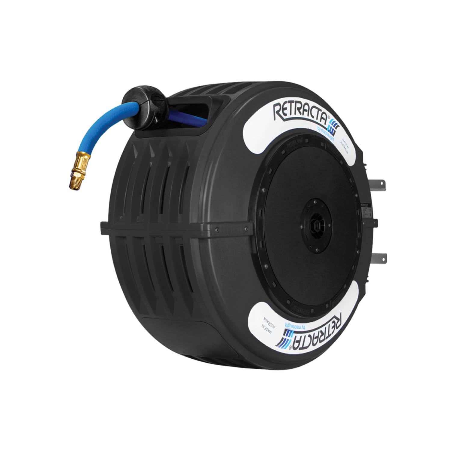 Retracta R3 Hose Reel – Black Case, Blue Hybrid Hose for Air/Water