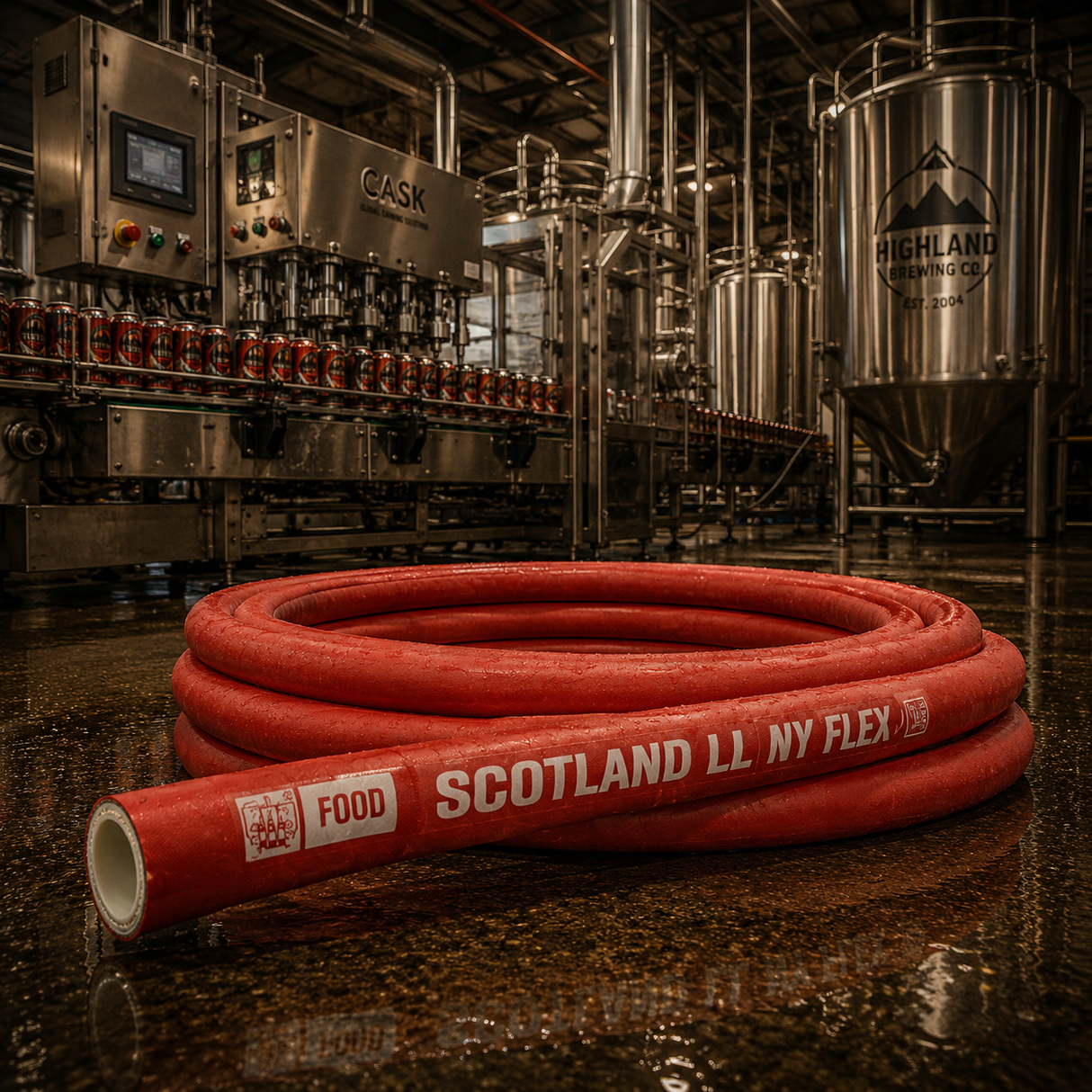 1" IVG Scotland Nyflex x 12m 3/4" DIN Female to 1.5" Tri-Clamp SS
