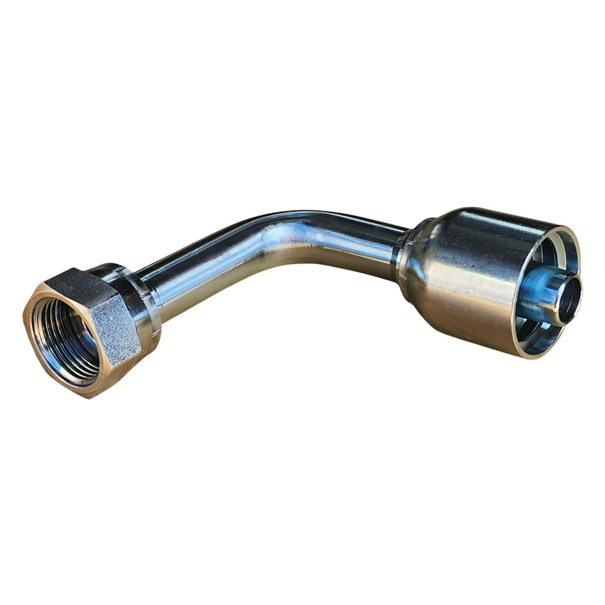 SG-OFFX90L ORFS Female 90° Long Drop Spiral Hose Coupling