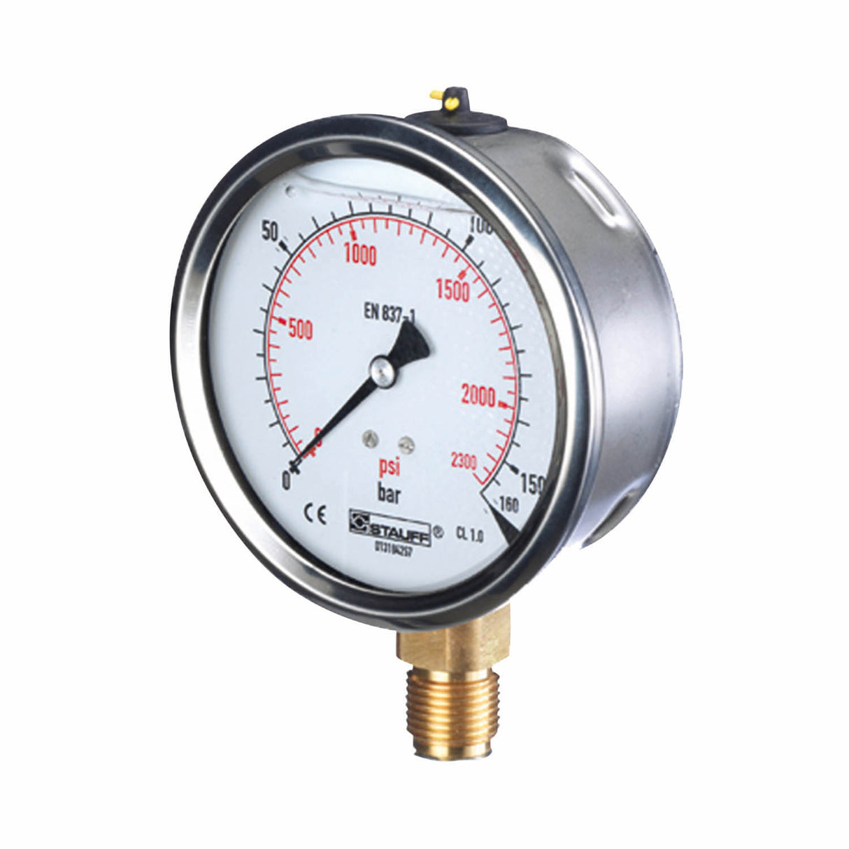 STAUFF 0–250 Bar Pressure Gauge 63mm BSP SPG-063-00250-01-S-B04