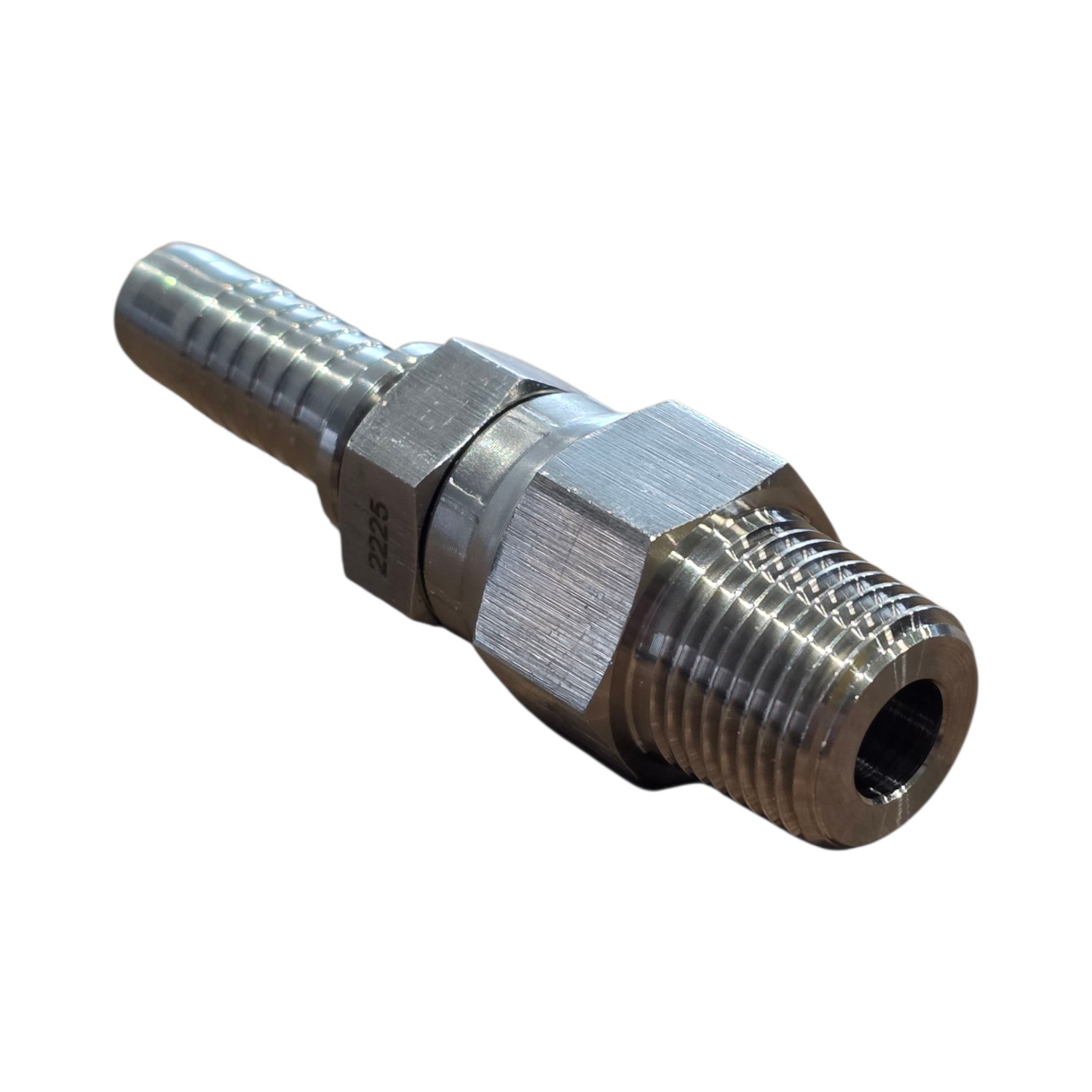 SS-TP-BTMX - 316 Stainless Steel BSPT Male Live Swivel Two Piece Tail