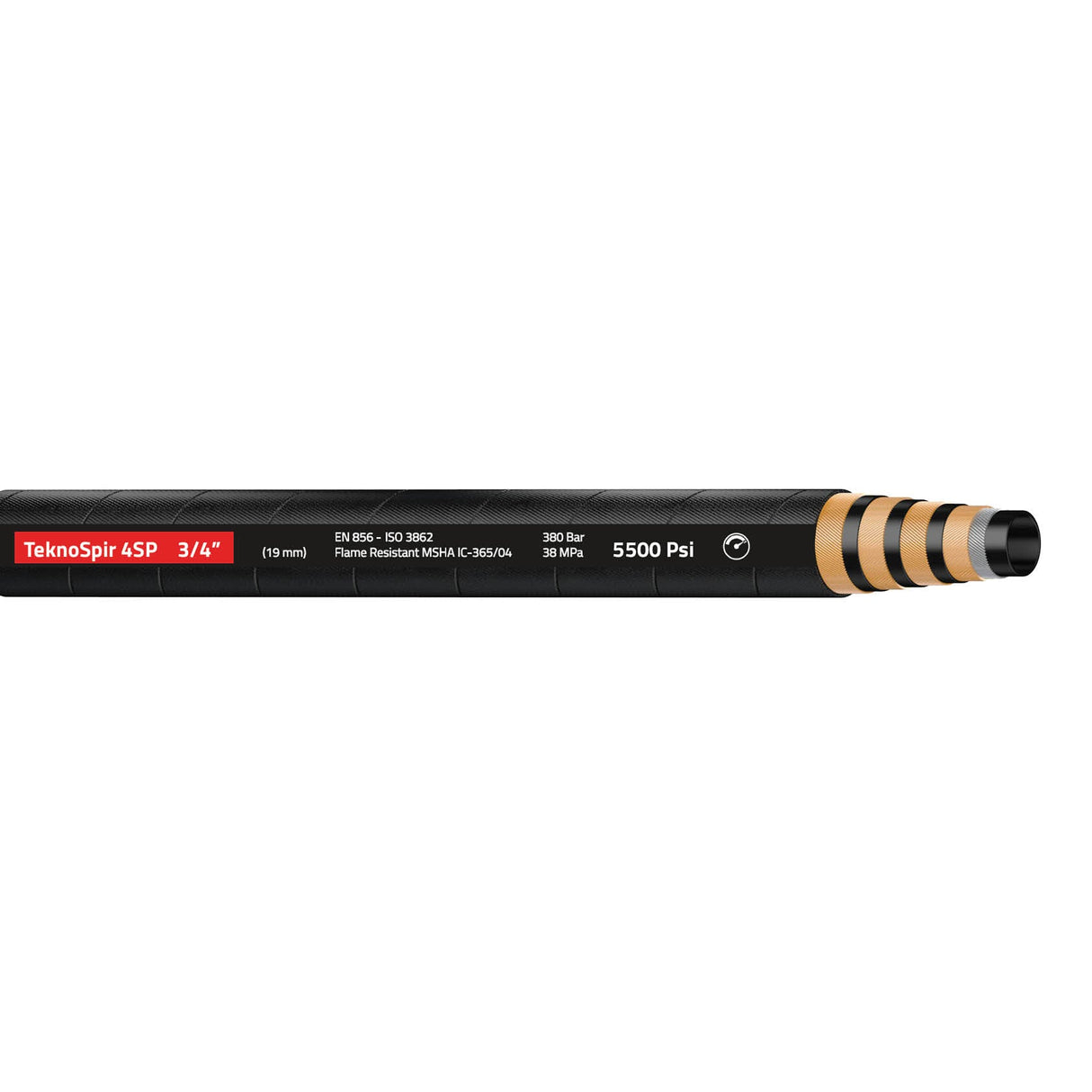 Teknospir EN856 4SP High Pressure Hydraulic Spiral Hose