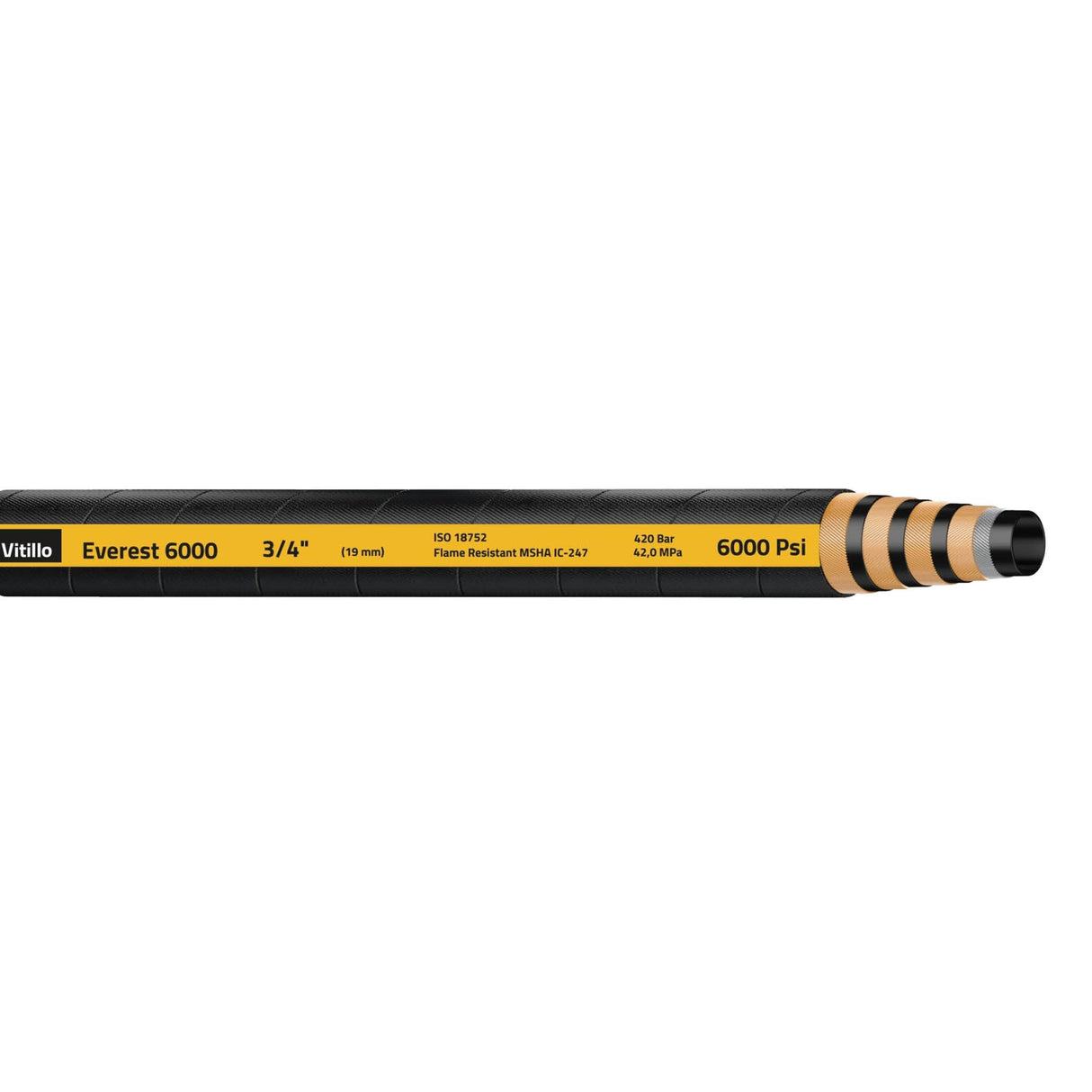 Everest 6000 ∞ High Pressure/Impulse Hydraulic Spiral Hose 6000psi