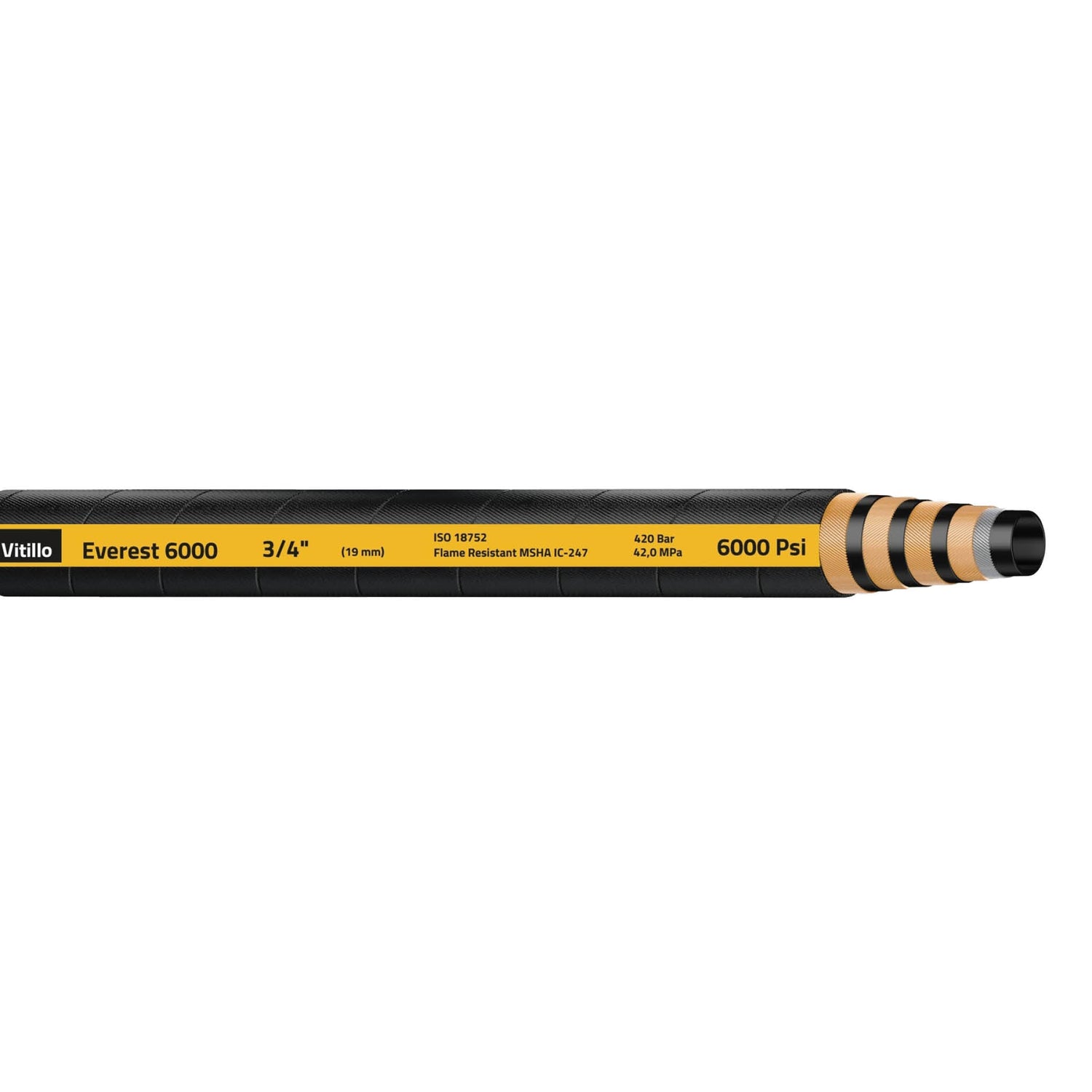 Everest 6000 ∞ High Pressure/Impulse Hydraulic Spiral Hose 6000psi